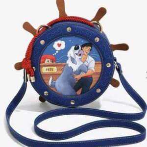 Danielle Nicole Disney Little Mermaid Ship Wheel Crossbody Bag Blue